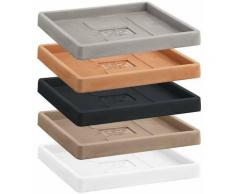 Sottovaso Quadrato 40x40 - bianco Teraplast bianco latte