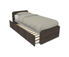 Mobilfino Camerette - 964R - Letto cameretta 80x190 singolo con secondo letto estraibile e testate