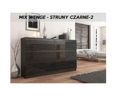 MUNICH 2W | Cassettiera moderna camera da letto soggiorno ufficio | 140x77x30 | cabina armadio 6