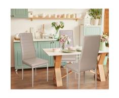 Dmora Sedia classica in ecopelle, per sala da pranzo, cucina o salotto, cm 46x41h97, Seduta h cm