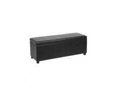Nova - Cassapanca con Seduta Comoda Panca Imbottita Sgabello in Ecopelle Nero
