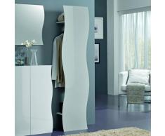 Appendiabiti da parete bianco lucido design ingresso salotto Onda Hang