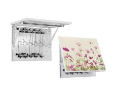 Giotto Magic - Stendibiancheria Da Parete Quadro Magico 60x45 Cm Con Grucce Fiori