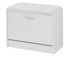 Scarpiera Salvaspazio Slim in Legno Melaminico da Ingresso. Cassapanca da ingresso con Ante a
