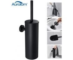 Portascopino WC Bagno in Acciaio Inox a Parete Nero Scopino Per WC e Supporto con