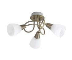Rabalux - Soffitto luce Jenna metallo u. Ottone Vetro antico / alabastro vetro Ø36cm