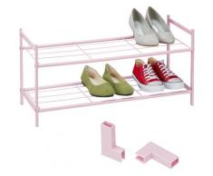 Scarpiera da ingresso, 2 Ripiani, 6 Paia di Scarpe, Scaffale Portascarpe, hlp: 34,5x70x26 cm, in