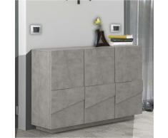 Mobile da ingresso a 3 ante e ripiani interni, Made in Italy, Entratina moderna, Credenza per