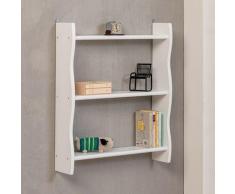 Piattaia in Legno 60x15x71 cm Bianco
