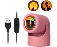 Proiettore usb Lampada a led Proiezione al tramonto Lampade da tavolo o da parete a led Rotazione