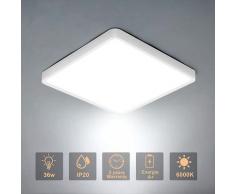 Plafoniera a LED 18W 4050LM 30 * 30cm Plafoniera da bagno 6500K Lampada da soffitto quadrata