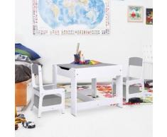 Tavolo per Bambini con 2 Sedie in MDF Bianco vidaXL - Bianco