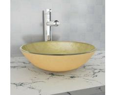 Altro - Lavandino in Vetro Temperato 42 cm Dorato