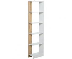 Scaffale a 5 piani aperto e espositore elegante per casa ufficio bianco - Homcom