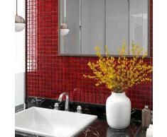Vidaxl - Piastrelle Mosaico 22 pz Rosso 30x30 cm in Vetro Rosso