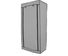 Armadio guardaroba in acciaio tessuto 70 x 45 x 155 cm grigio con serranda - Primematik