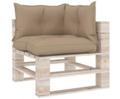 Vidaxl - Cuscini per Divani su Pallet 3 pz Beige in Tessuto Beige