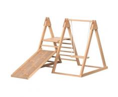 Jnsongs - Scivolo Altalena per Bambini 3 in 1 con Scala da Arrampicata Giocattoli in Legno per