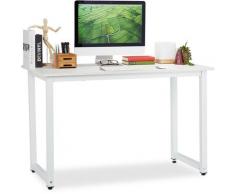 Scrivania PC, Studio & Cameretta, Design Moderno, Tavolo Porta Computer da Ufficio, 76 x 120 x 60