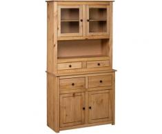 Credenza in Legno Massello di Pino Design Rustico Lucida vari colori colore : Naturale