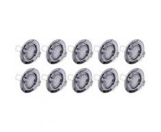 10x lampade da soffitto a LED per ambienti umidi Faretti in alluminio cromato luci per la camera da