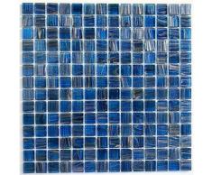 Piastrelle di vetro mosaico per il bagno Plaza Bleu Azur