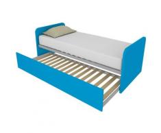 Mobilfino Camerette - 964R - Letto cameretta 80x190 singolo con secondo letto estraibile e testate