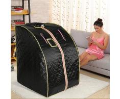 Wyctin - Box sauna portatile a infrarossi con 4 piastre riscaldanti ,Nero