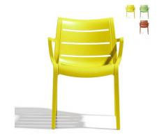 Scab Design - Sedia design moderno cucina bar giardino con braccioli Scab Sunset | Giallo