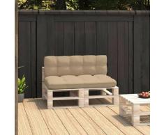 Cuscini per Divani su Pallet 2 pz Beige Vidaxl Beige