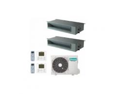 Climatizzatore Condizionatore Hisense Dual Split Inverter Canalizzato Canalizzabile 9+9 con