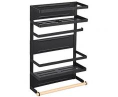 Yongqing - Carico 30kg-nero -30*12*46cm . dello scaffale di stoccaggio del frigorifero della cucina
