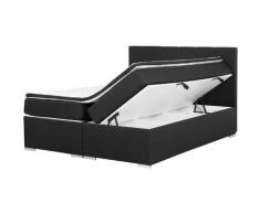 Letto boxspring nero con contenitore 180x200cm LORD - Nero