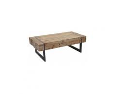 Tavolino da Salotto in Legno Pino massello construttura in Metallo vari colori colore : Naturele