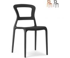 Sedie design moderno impilabile per cucina bar ristorante Scab Pepper | Antracite