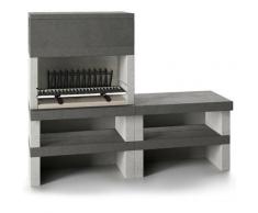 Edilmark - Barbecue KUBO.1 fuoco posteriore - panca reversibile