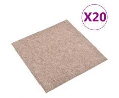 Quadrotte di Moquette 20 pz 5 m2 50x50 cm Beige