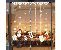 Litzee - Natale Rimovibile Adesivi Mural Finestra Decorazione Vetrina Wallpaper Adesivi