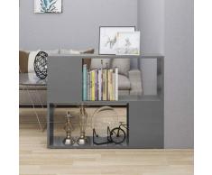 Mobile Porta TV Grigio Lucido 80x24x63 cm in Truciolato