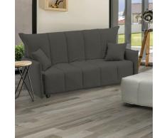 Divano letto Paola a 2 posti, Sofà Soggiorno, Apertura a carrello, Made in Italy, in tessuto