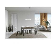 Itamoby S.r.l. - Tavolo everyday Evolution piano Noce 90x120 telaio allungato 380 Antracite