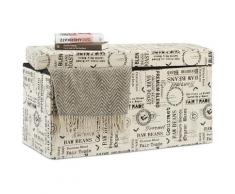 Panca pieghevole motivo caffè pouf contenitore a fantasia sgabello imbottito HxLxP: 38 x 76 x 38 cm