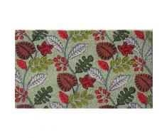 Zerbino da Esterno in Cocco con Base in PVC Dipinto a Mano Raffigurante 70X40X2 cm. Facile da