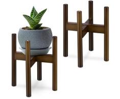 Set da 2 Supporti per Fiori e Piante, Portavasi per Vasi fino 32 cm ø, Regolabili e Impilabili,