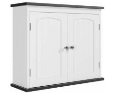 Furchen - Pensile Bagno Sospeso, Armadietto da Parete con 2 Ante, adatto per Bagno, Cucina,