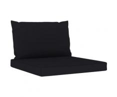 Cuscini per Divani su Pallet 2 pz Neri in Tessuto vidaXL - Nero