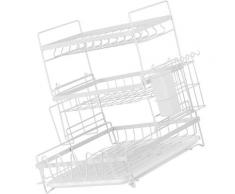 Scaffale da cucina a tre livelli in stile giapponese, scolapiatti per stoviglie, scolapiatti di