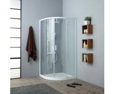 Box Doccia Trasparente Angolare Semicircolare 90X90 Cm | Venere