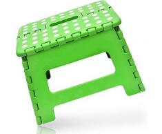 Sgabello pieghevole, ausilio per arrampicarsi, poggiapiedi, per giardino, cucina, bagno, 150 kg,