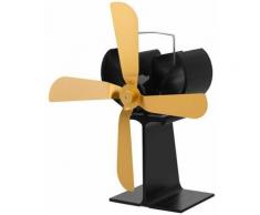 Ventilatore per foyer domestico a 4 pale, ventilatori efficienti per la distribuzione del calore B